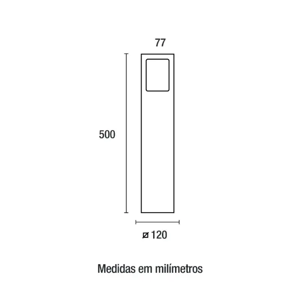 Aplique de Piso Germany Alum VP Ng E27 1x60W 14100100-16 - Blumenau 3.webp