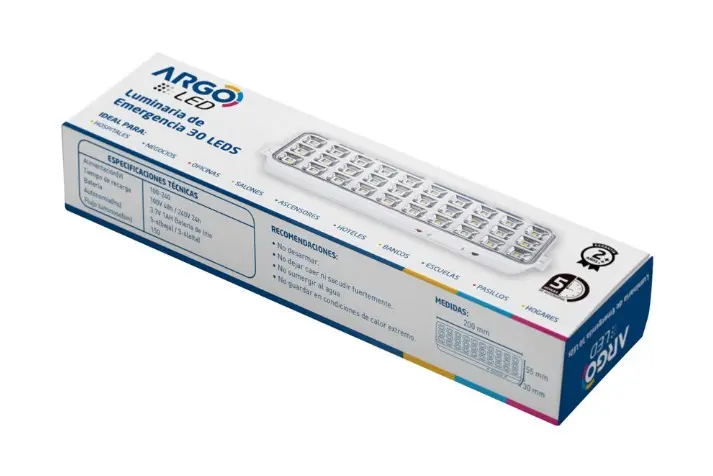 Luminaria de Emergencia 30 LEDs Biv Slim - Argo 2.webp