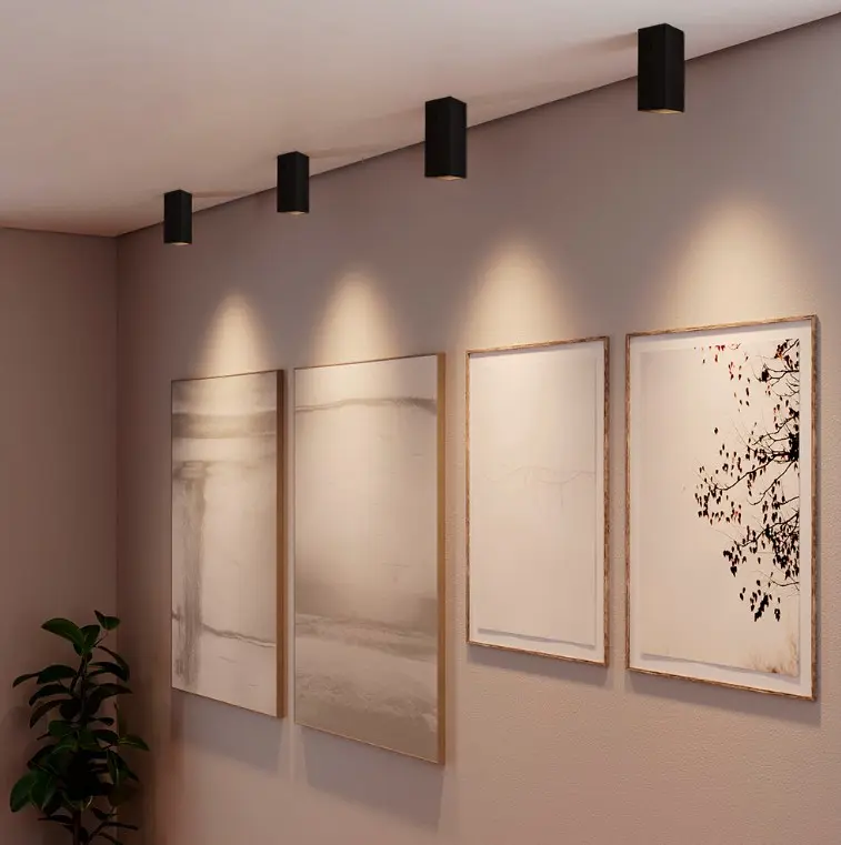 Aplique Adosar Clean PC Cuadrado MR16 GU10 - Negro 55451001 - Blumenau 3.webp