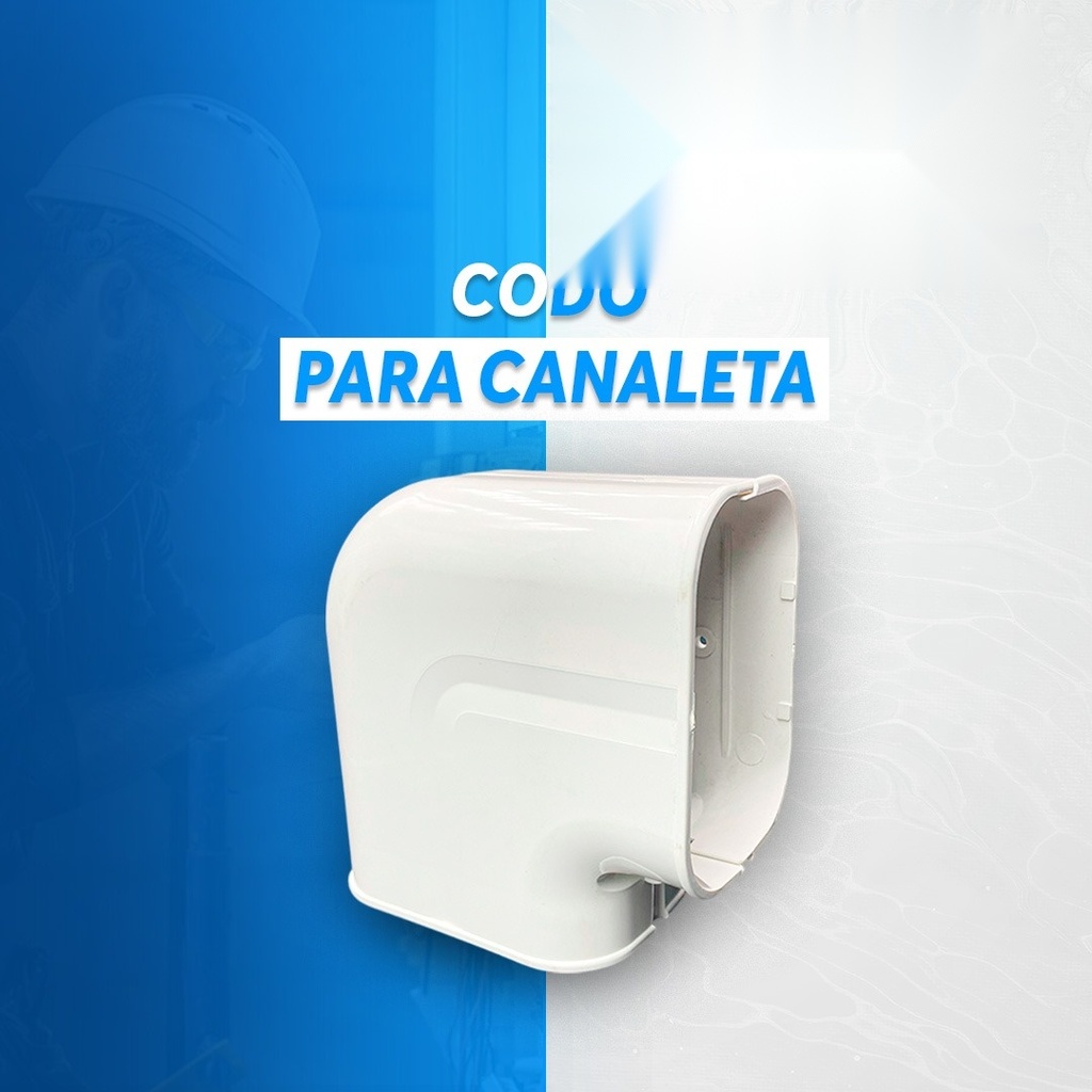 Codo plano 100x65 para canaleta de PVC KAMO - comprar en Paraguay (vista 2)