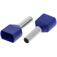 Terminal Tubular Pre-Aislado 2x2.5mm2 - 100 Uni. Te-2513