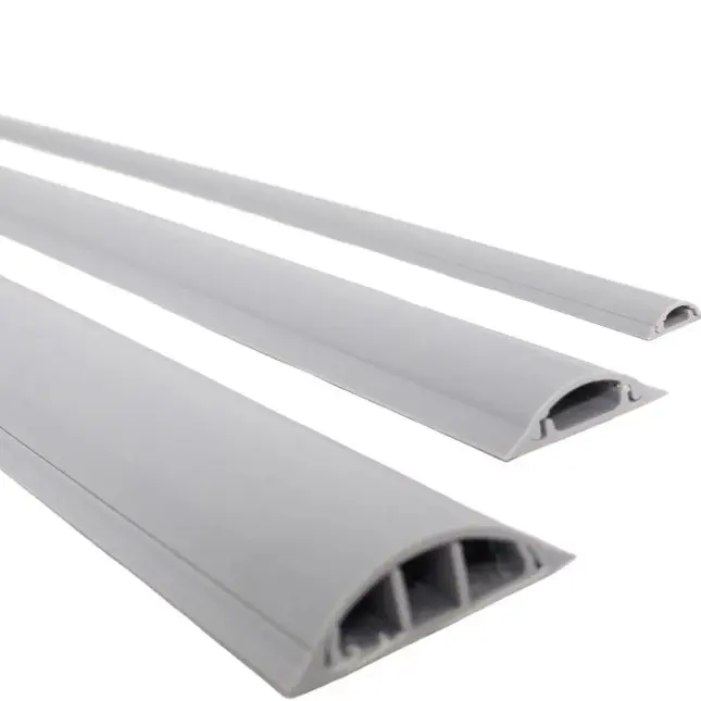 Canal PVC Gris para Cable en Piso 50x12mm sin Adhesivo