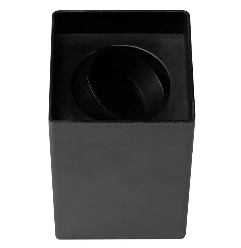 Aplique Adosar Clean PC Cuadrado MR16 GU10 - Negro 55451001 - Blumenau