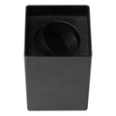 Aplique Adosar Clean PC Cuadrado MR16 GU10 - Negro 55451001 - Blumenau