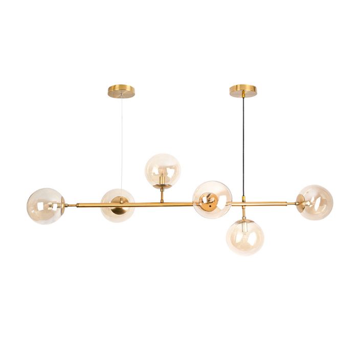 Colgante Glam Globo Gd. 6xg9 - Oro Con Vd. Ámbar 89361130 - Blumenau