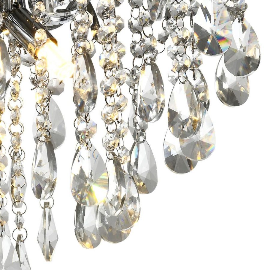 Plafón Cristal Amarilis 3xg9 - Cromado 86111100 - Blumenau