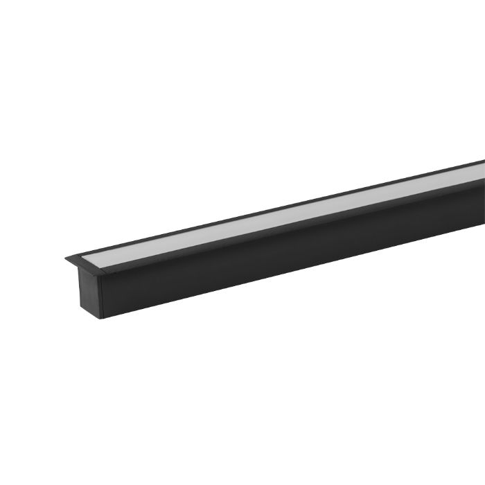 Perfil Decor Simple Embutir Alum 2M 36x27,5 mm Negro 413620Ex-01 - Blumenau