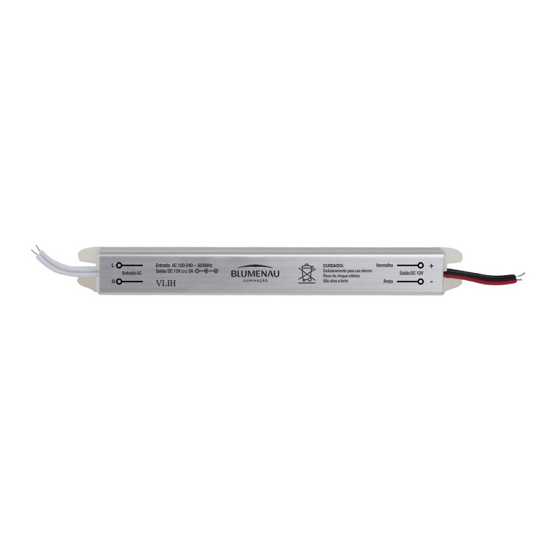Fuente Slim 24W 12V/2A Bivolt Para Cinta LED 40300200 - Blumenau