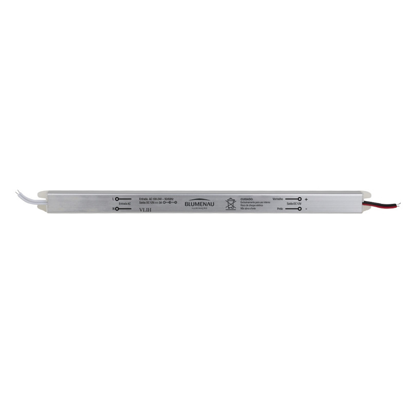 Fuente Slim 60W 12V/5A Bivolt Para Cinta LED 40300600 - Blumenau