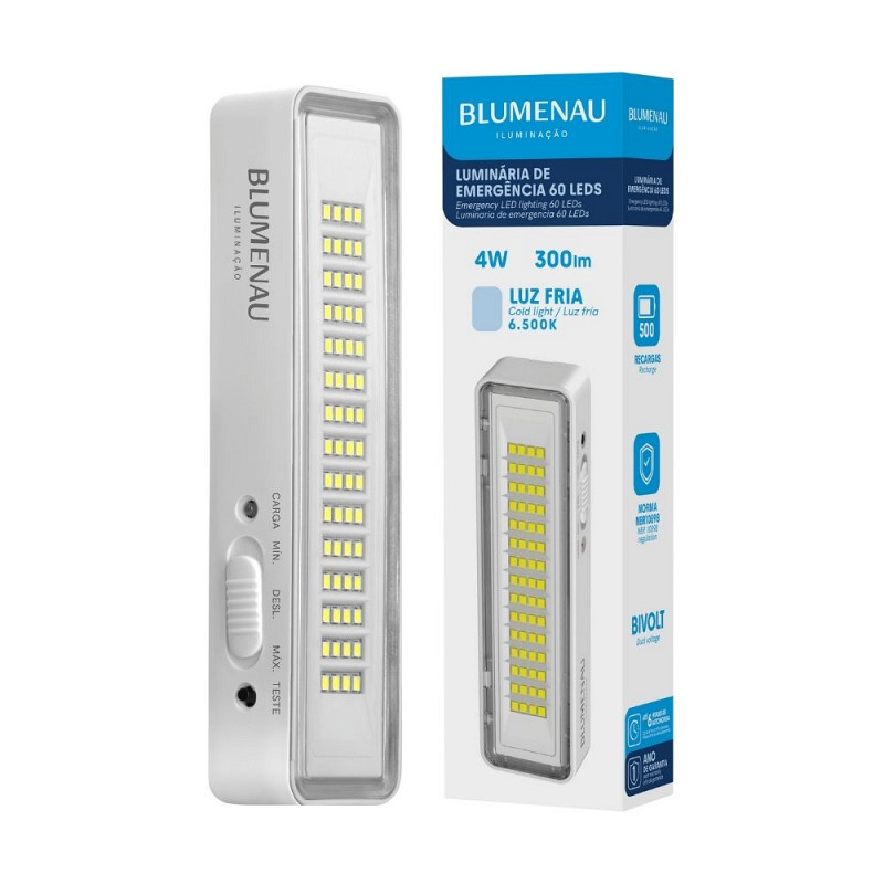 Luz de Emergencia 60 LED Bivolt - Blumenau