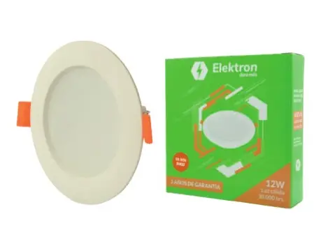 Panel LED Embutir 12W Redondo 2700K 167mm 265V - Elektron
