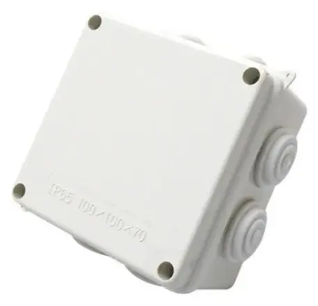 Caja de Paso Plástica 100x100x70mm c/ goma - Argo Eléctric