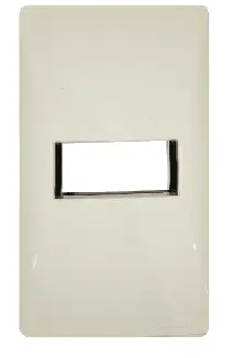 Conjunto Placa 1 Mod + Soporte Siglo 22 Blanco - Cambre