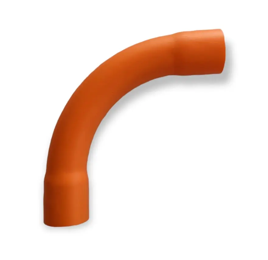 Curva 90º Conduit 25mm Naranja - Tigreflex