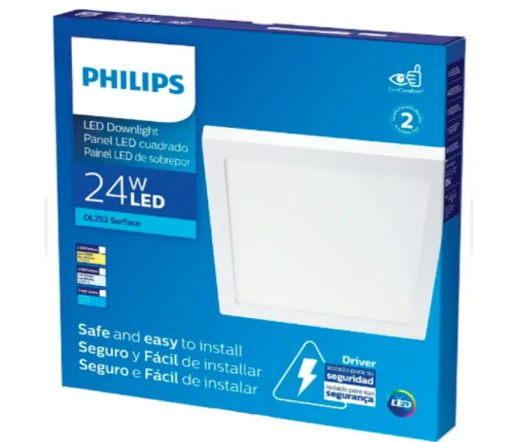 Panel Led Cuadrado Ado. 24W 6500K 20000LM - Philips