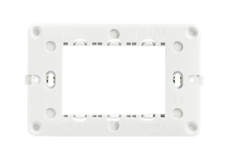 Soporte 3 Mod. Plana c/ Tornillos gris - 14613.G VIMAR