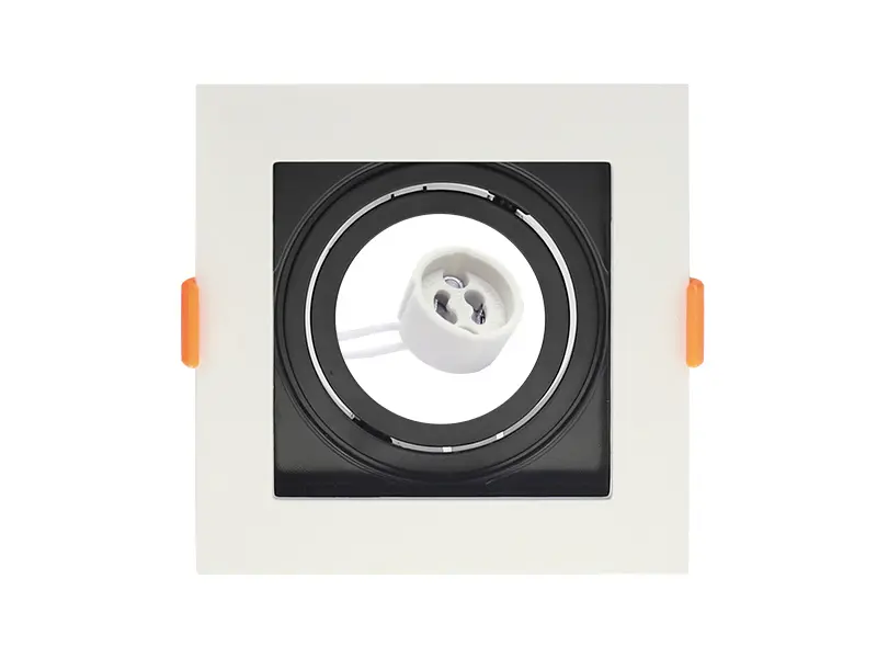 Spot para Embutir Cuadrado 20W para AR111 GU10 Blanco + Negro - Taschibra