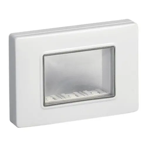Tapa Placa 3 Modulos con protector IP55 Gris Granito - 14943 Vimar