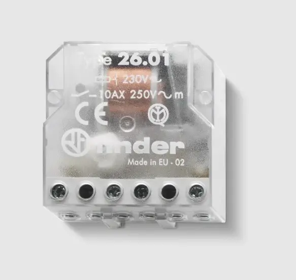 Telerruptor p/ emb. 1 Cont. 2 Esc. 10A 230V CA - 260182300000 Finder
