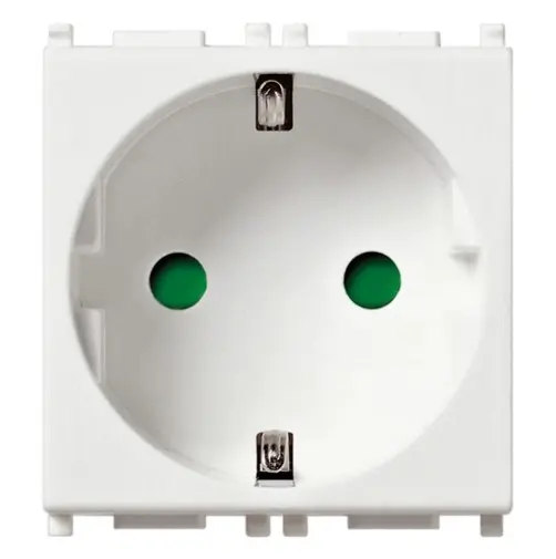 Toma SICURY 2P+T 16A Schuko Plana Blanco - 14208 VIMAR