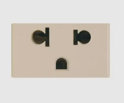 Tomacorriente Euro-Americano 16A+T Beige - Conatel Habitat