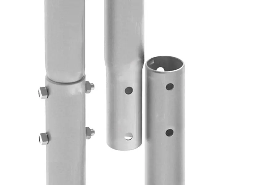 Mástil de 8m x 1½ pulg. Galvanizado Arranque 2 pulg. - Greeng