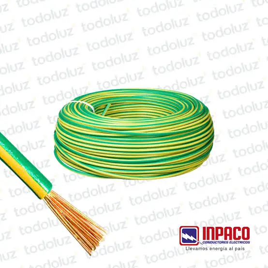 Cable Multifilar 1x1mm2 PVC 70º 450/750V Verde x mts - Inpaco
