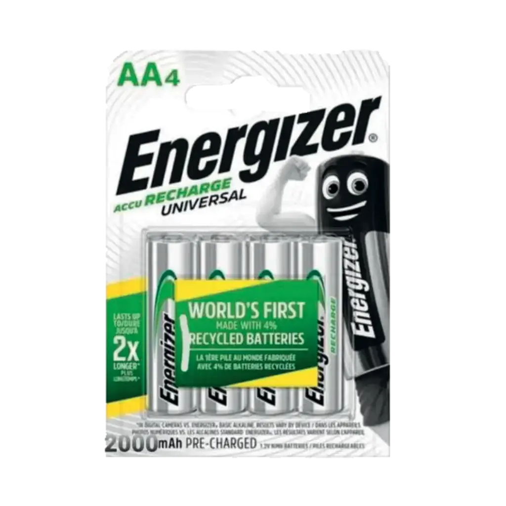 Pila Recargable AA x 4und 2000AH - Energizer