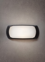 Aplique Tipo Tortuga Oval Negro Opal IP65 - Fumagalli