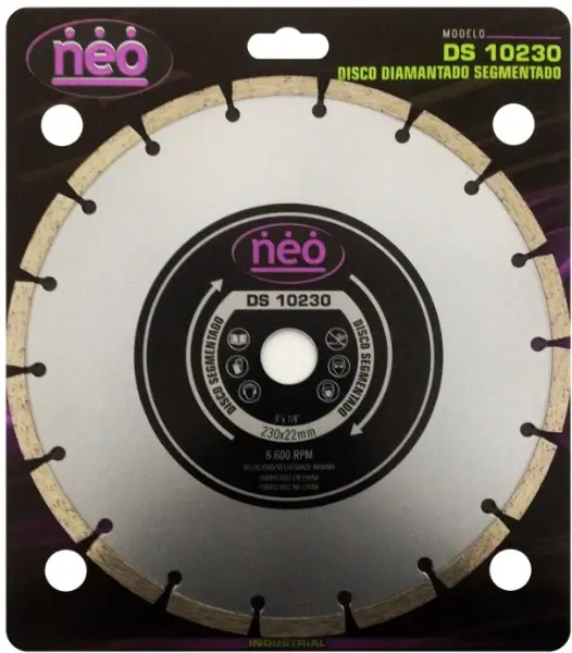 Disco Diamantado Segmentado 230x22,3mm - NEO