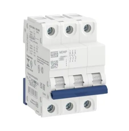 Disyuntor Term. Mag. DIN MDW C 3P 100A 3ka - 10075747 WEG