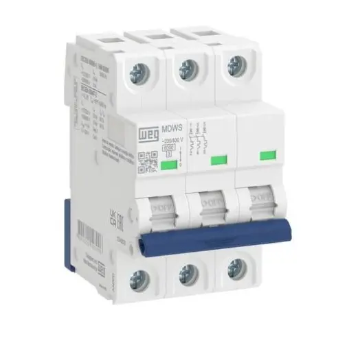 Disyuntor Termomagnética DIN MDWS C 3P 32A 6KA - 14451715 WEG