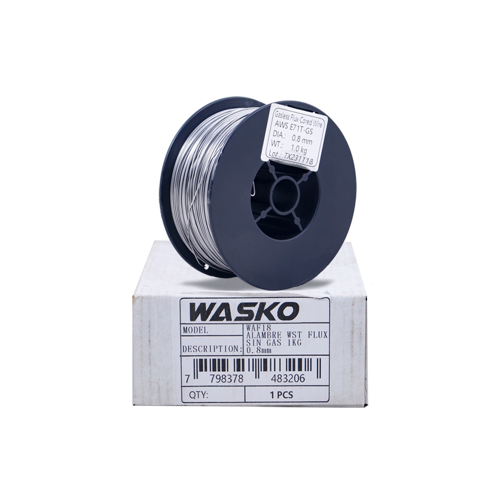 Alambre Wasko Flux Sin Gas 1Kg 0,8mm