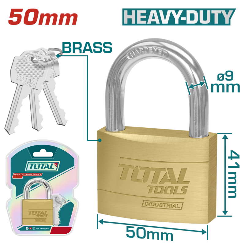 CANDADO 50MM (LATON) - TOTAL