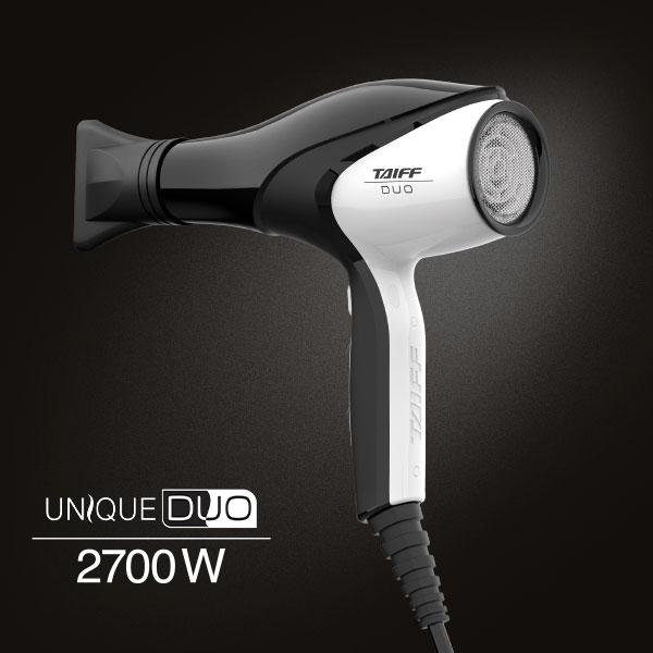 SECADOR - UNIQUE DUO 
2700 WATTS 
CABLE 3 METROS - TAIFF