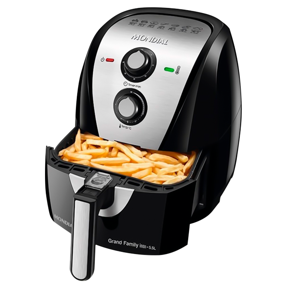 AIR FRYER - GRAND FAMILY - INOX - 5,5L AF-55i - MONDIAL