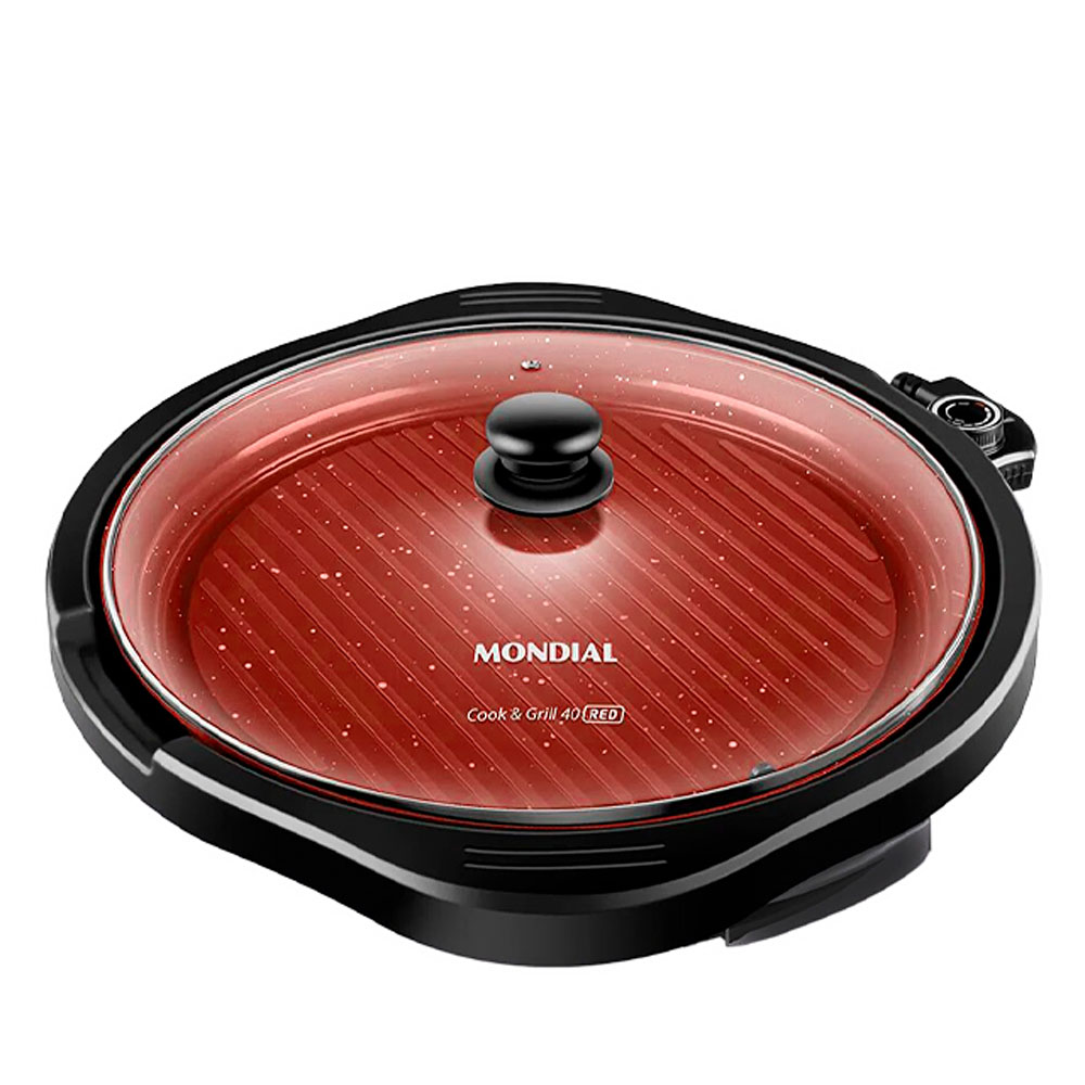 GRILL REDONDO - 40CM 
COOK & GRILL RED CERAMIC G-03-RC - MONDIAL
