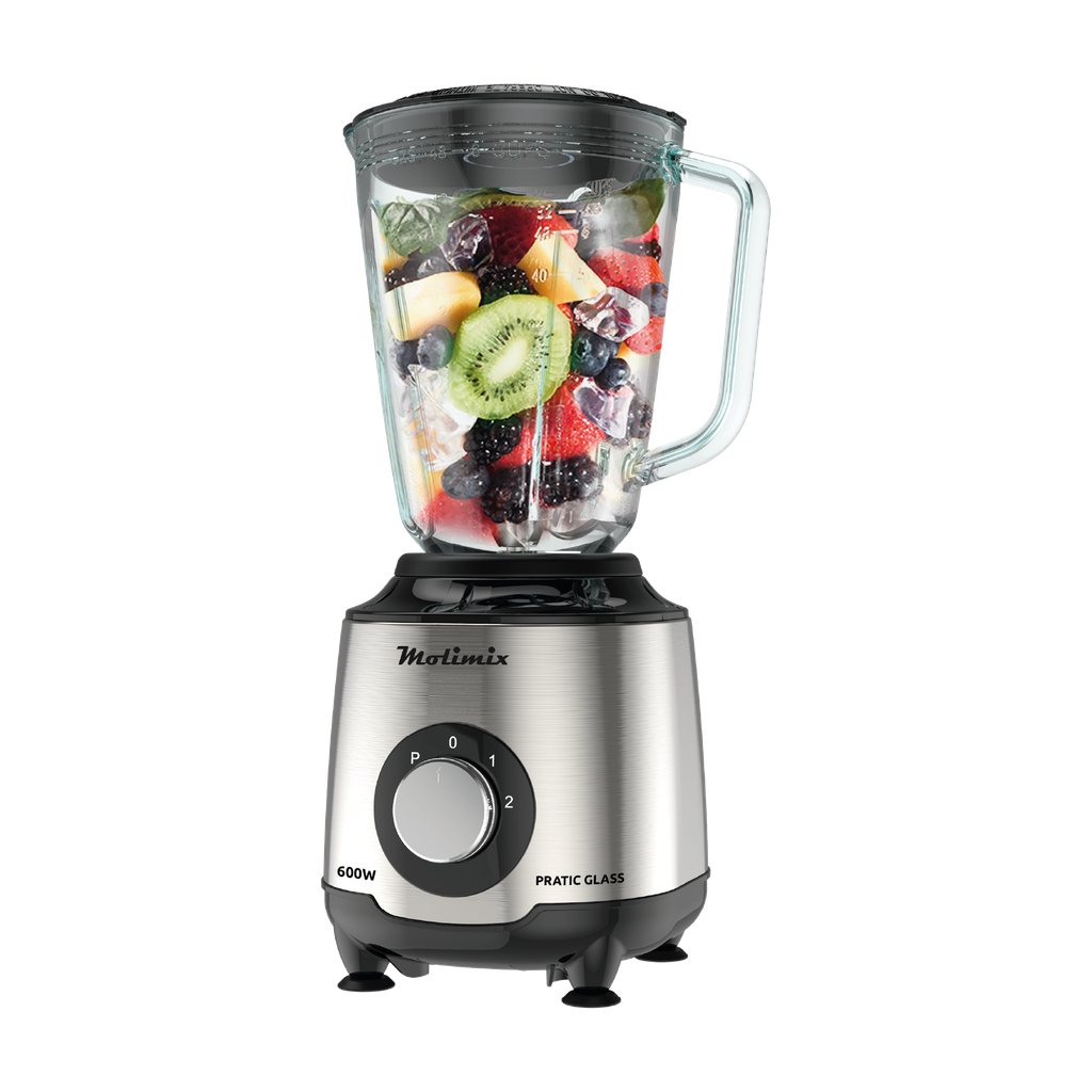 LICUADORA PRATIC GLASS 
JARRA DE VIDRIO 1.5L 
600W MLV600  MOLIMIX