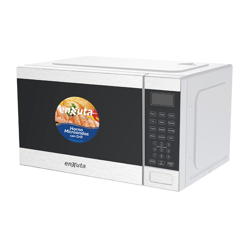 Microondas 25 Litros Digital Blanco con Grill - MOENX0325DG-1 Enxuta