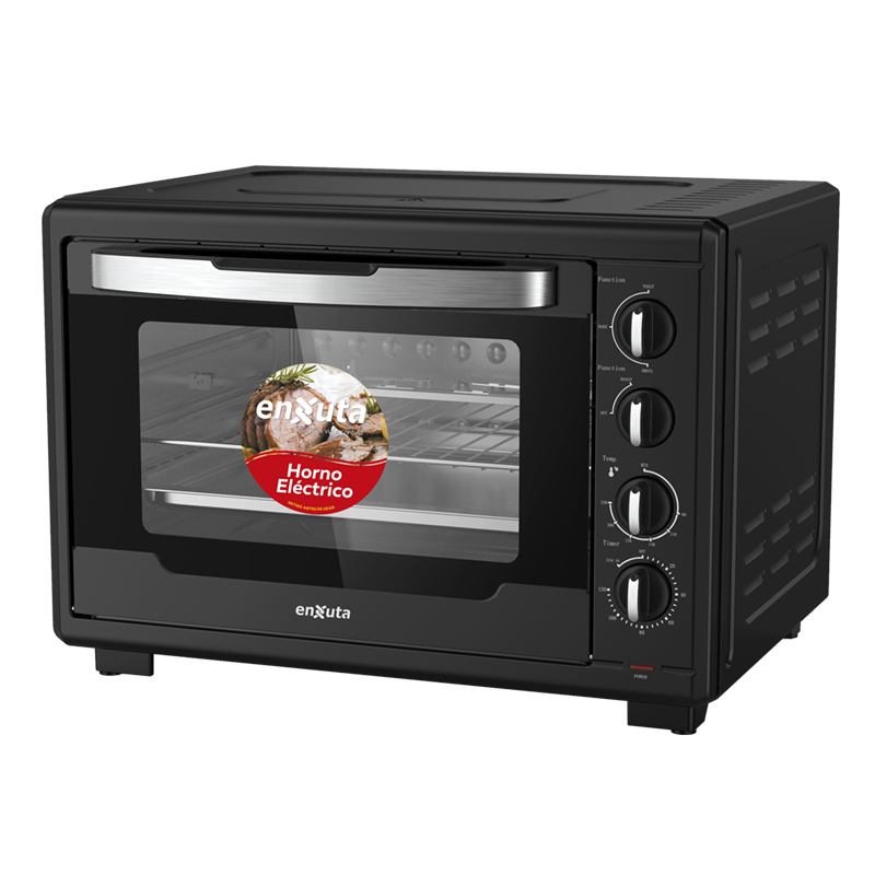 Horno Eléctrico 55 Litros con Spiedo Color Negro - HENX055N Enxuta