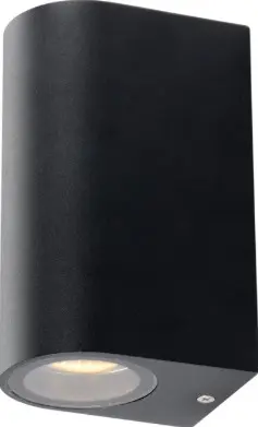 Aplique Bidireccional Rectangular Curvo Negro GU10 - Argo 