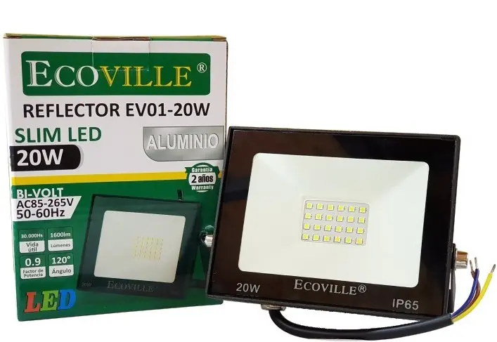 Reflector Led Smd EV01-20W 6500K 0.9Fp - Ecoville