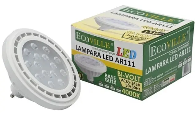 Lampara LED 15W AR111 GU10 4000K - Ecoville