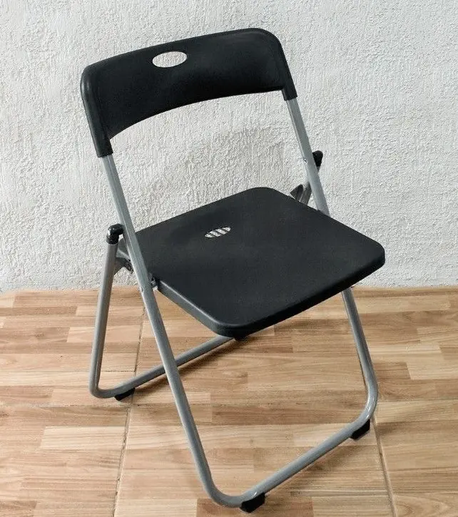 Silla Plegable PVC 90Kg Negro