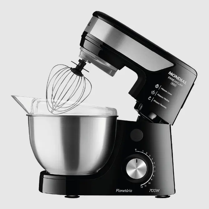 BATIDORA PLANETARIA  700W PREMIUM INOX - 2 BOLS  