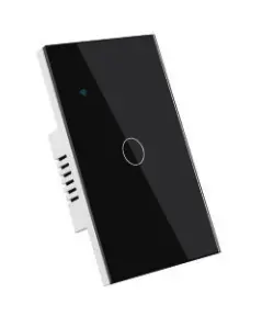 Interruptor de Pared Inteligente 1ch Wifi Negro 1522B - Similar 