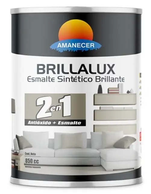 Pintura Brillalux Brillante 0.850L Negro