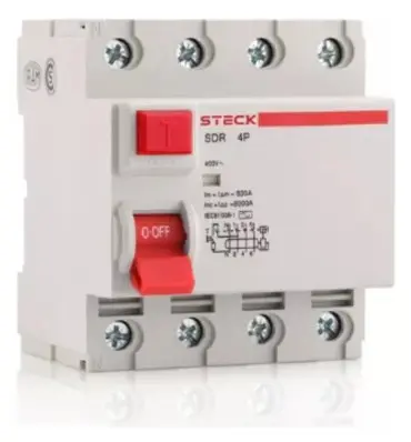 Disyuntor Diferencial 4P 80A 300mA AC - Steck