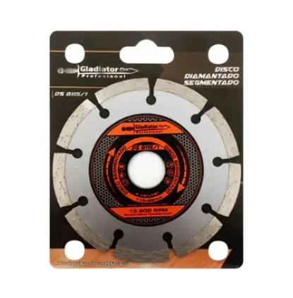 Disco Corte Diamantado Segmentado 115x22mm 13200 rpm 20mm - Gladiator