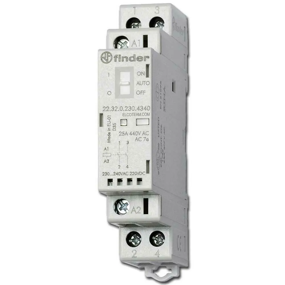 Contactor 1P 25A 5,5KW 230V 2NA AF - Finder